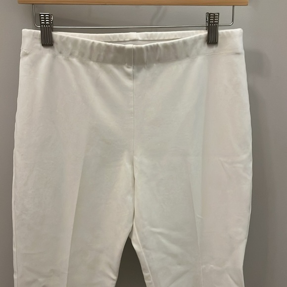 Fifteen Twenty Ankle Slit Pants Pull-On Off White Size Small Elastic Waist - Picture 2 of 5